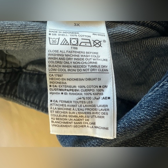 New Old Navy Denim Long sleeve Jumpsuit Sz 3X - Picture 5 of 6